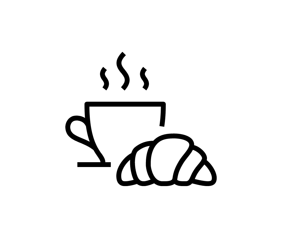 Tasse de café et viennoiserie