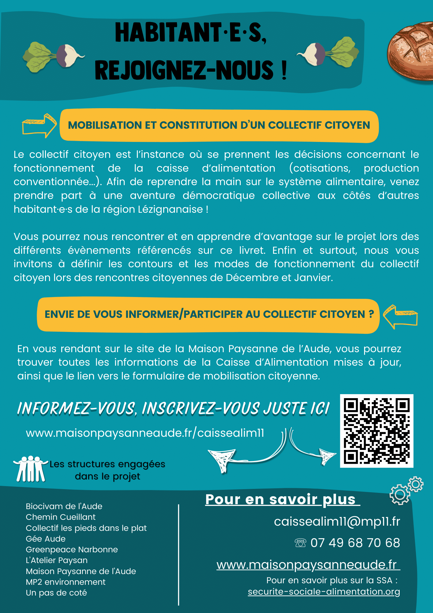 Habitants et habitantes du Lézignanais, rejoingez le collectif de citoyens et citoyennes de la caisse d'alimentation de Lézignan ! 
