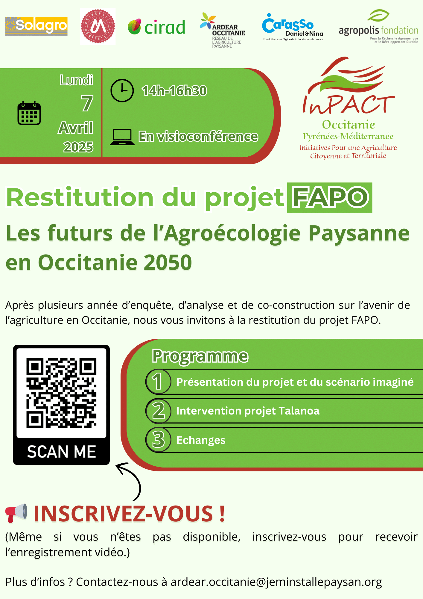 Restitution publique projet FAPO 2050