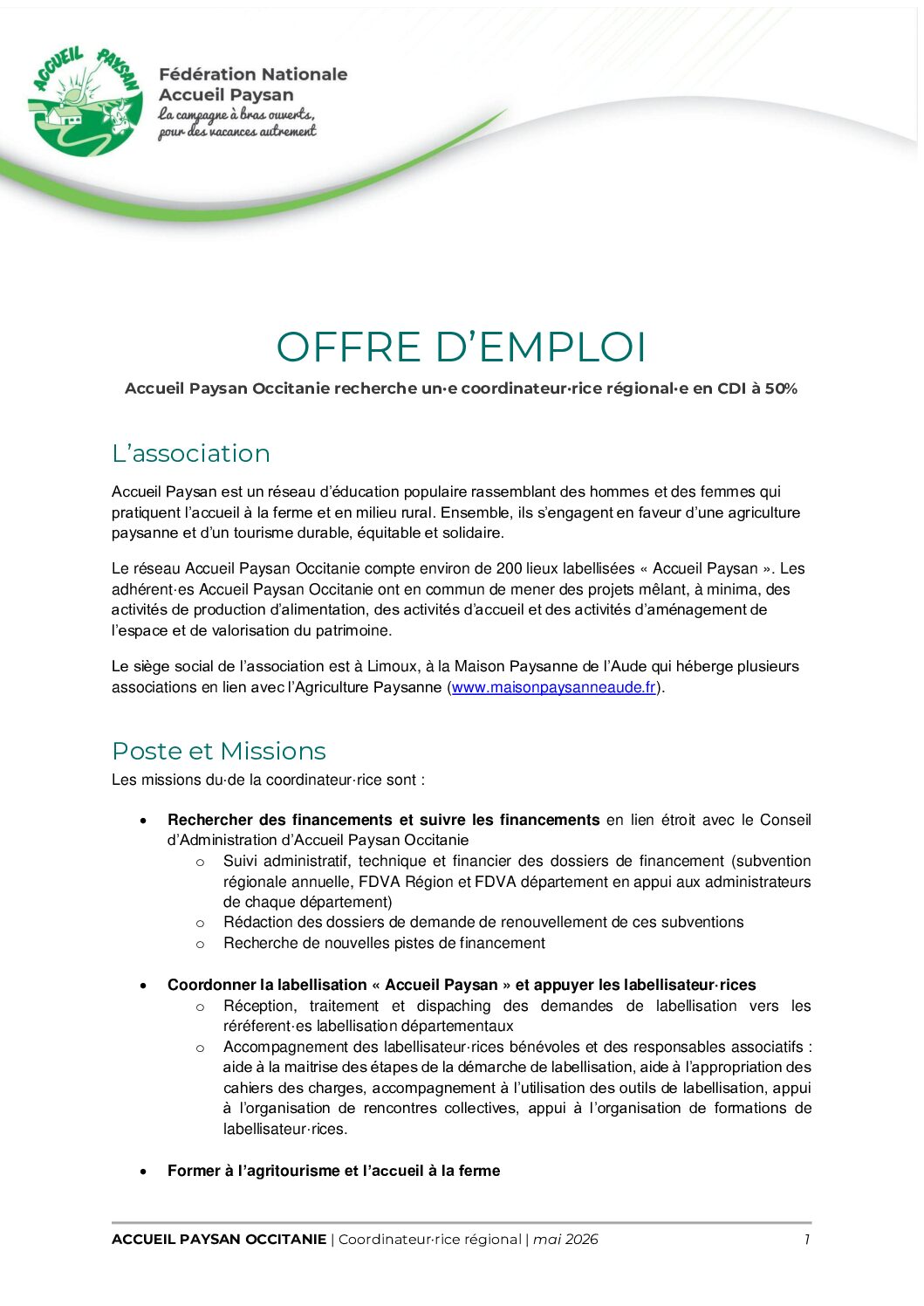 Offre emploi_coordinateurice régional_AP Occitanie